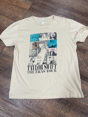 Taylor Swift The Eras Tour 2023 Soft Beige Graphic Tee Size Large